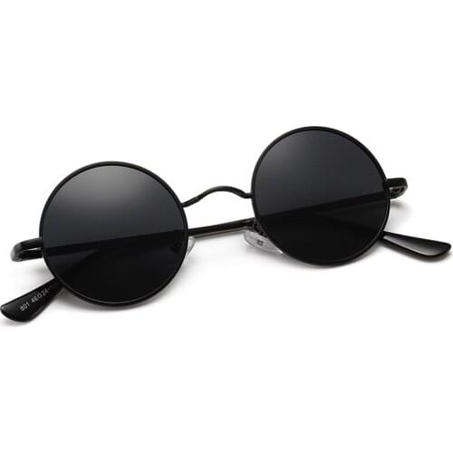 Round Fashion Men Women Polarized SunGlasses Polarized Mirror Sunglasses Custom Made Myopia Minus Prescription Lens -1 To -6