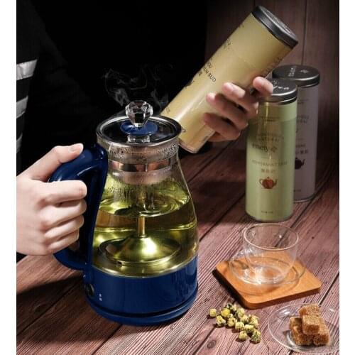 Glass tea pot anhua black household steam full automatic heat - resistant pu 'er