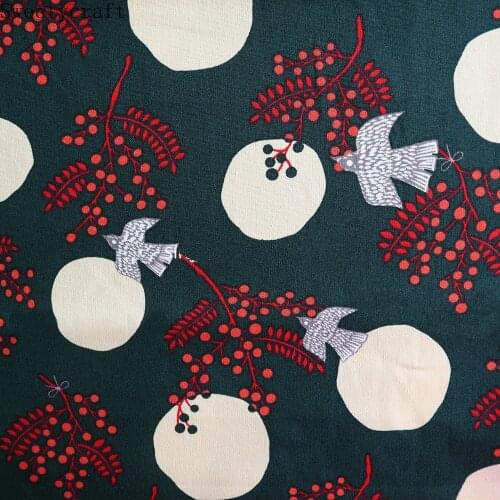 110x45cm Fabric By Yard Patchwork Telas Tissu Costura Sewing Cotton Fabric Pigeon Print DIY Handmade Bag Bed Dress Home Decor