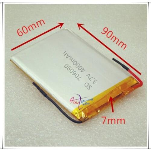 XHR-2P 2.54 4000mAh 706090 lithium polymer battery Rechargeable batteries