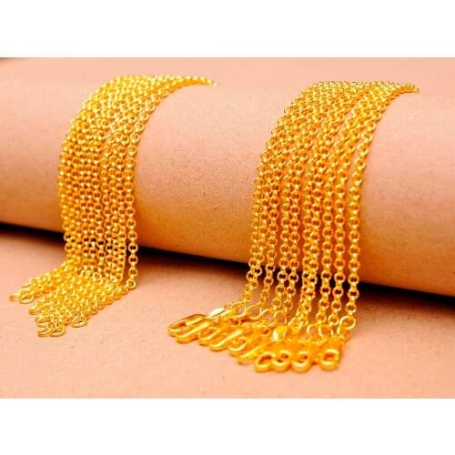 5PCS Retail Free Shipping Real 18KGF Pearl Necklace With Flexible Lobster Clasps 16-30 inches For Choice Cross Chain