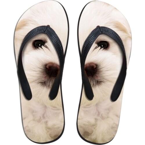 Noisydesigns Female flip flops 3D Dog Cat Wolf peacock The Gunfighter Lion Printed Sandals Animal loafers women Home Slippers