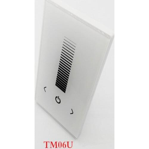 10pcs Touching Panel Wall Single Color LED Controller Dimmer DC12-24V TM06U Black and White for Led Lamp or 5050 3528 Led Strip