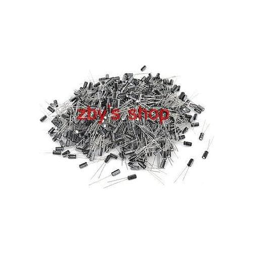 1000 x Radial Lead Aluminum Electrolytic Capacitor 4mm x 7mm 10UF 25V