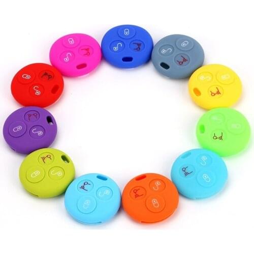 3 buttons for Mercedes-Benz SMART Fortwo 450 Forfour Roadster, advanced body protection, silicone car key case