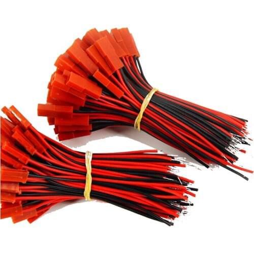 5 Pairs Airplane Drone Accessories 10cm Cable 2.54 Jst 2p Connector Battery Charging Rc Lipo Jst Connector Male and Female Plug