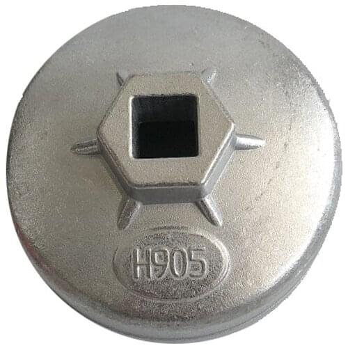 Aluminum 1/2 Square Drive 73mm 15 Flutes End Cap Oil Filter Wrench Auto Socket Remover Tool 905 For Buick Mitsubishi Chrysler