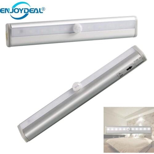 Wireless LED Cabinet Light PIR Motion Sensor Night Light Magnet Strip Wall Lamp AAA Closet Cabinet Wardrobe 6000K / 4500K