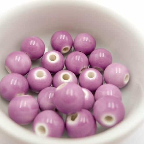 10# 40pcs Sphere Ceramic Beads Promotion Porcelain Porcelain Bead For Jewelry Making 10mm Beads #A314A