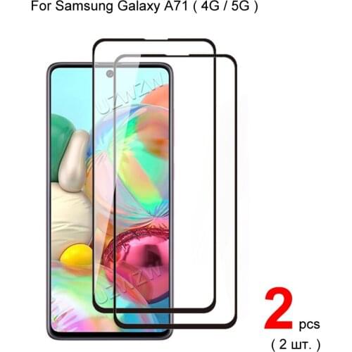 2pcs Glass For Samsung Galaxy A71 A71 5G Full Cover Screen Protector Protective Tempered Glass For Samsung Galaxy A71 4G5G Glass