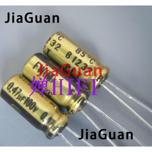 50pcs NEW NICHICON FW 0.47UF 100V 5X11MM audio Electrolytic Capacitor 100V0.47uF filter amplifier 100V 0.47UF 474