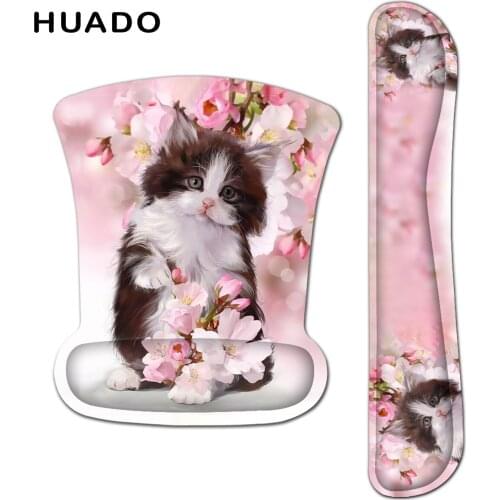 Ergonomic Mouse Pad with Wrist Rest Soft Comfort Anti Slip Rubber Base Keyboard Pad for Office/Work/Gamer