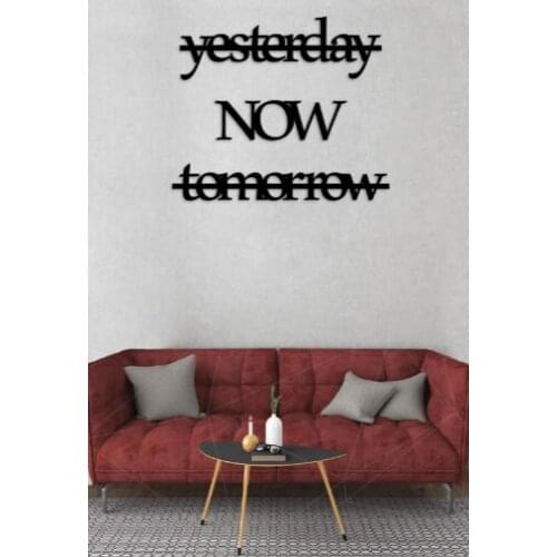 İngilizce Zaman Harfli Ahşap Mdf Dekoratif Tablo / Dekoratif Tablo