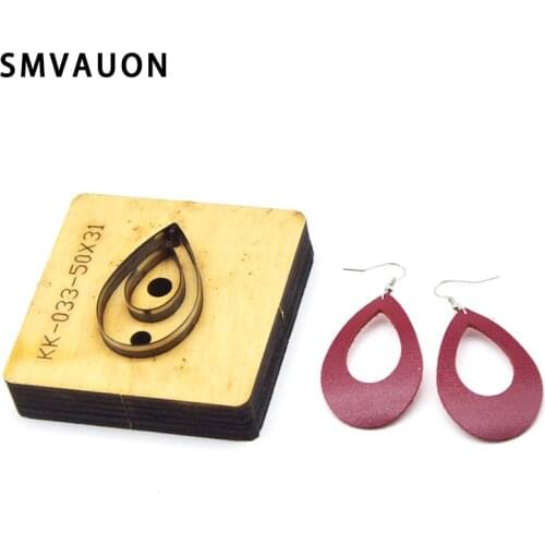 SMVAUON Japan Steel Blade Rule Die Cut Steel Punch Drop Shape Earrings Cutting Mold Wood Die Cutter Punch Tool For Leather Craft