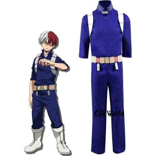 Boku No Hero Academia My Hero Academia Todoroki Shoto Nanosuit Fight Uniform Jumpsuits Outfit Anime Cosplay Costumes