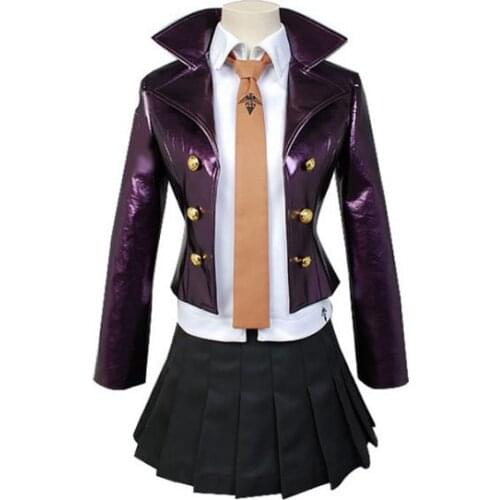 Jacket Shirt Skirt Tie Uniform Sets Wig Synthetic Hair Women Girls Halloween Anime Danganronpa Kirigiri Kyouko Cosplay Costumes
