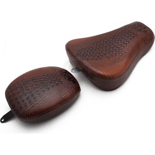 Motorcycle Accessories Driver Front+Rear PU Leather Pillow solo Seat Cushion For Harley Sportster Forty Eight XL 1200 883 72 48