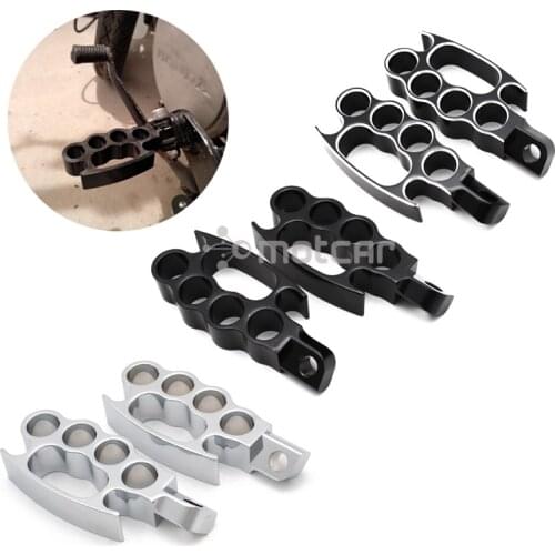 Motorcycle Flying Knuckle Footrests Control Black Footpegs Highway Pegs Custom Pedal for Harley Sportster XL Dyna Softail V-Rod
