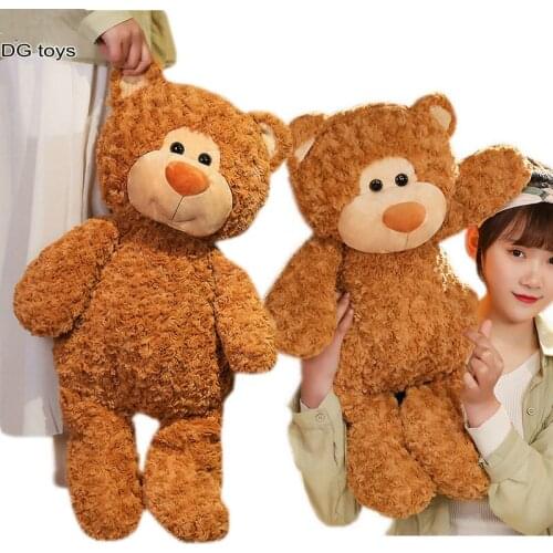 70cm Stuffed Cartoon Animals Brown Monkey Teddy Bear Plush Toy Silk Bowtie Bear Cuddly Plushies Doll Toys for Kids Birthday Gift