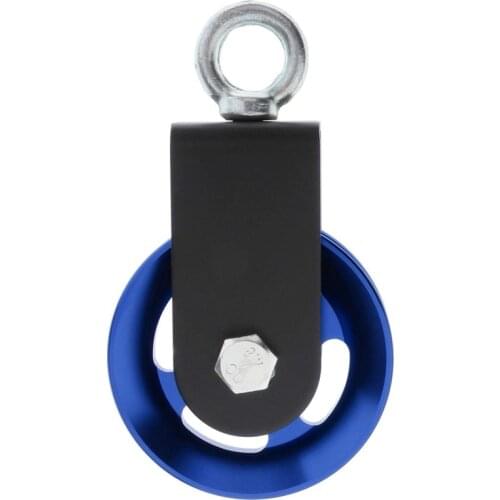 NEW-Fitness Cable Build Pulley, Aluminum Alloy Silent Traction Wheel,Rotation Swivel Hook Traction Block Pulley