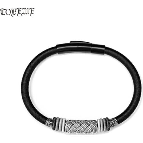 Handcrafted 925 Silver Braided Bracelet Vintage Sterling Silver Bead Bracelet Good Luck Bracelet