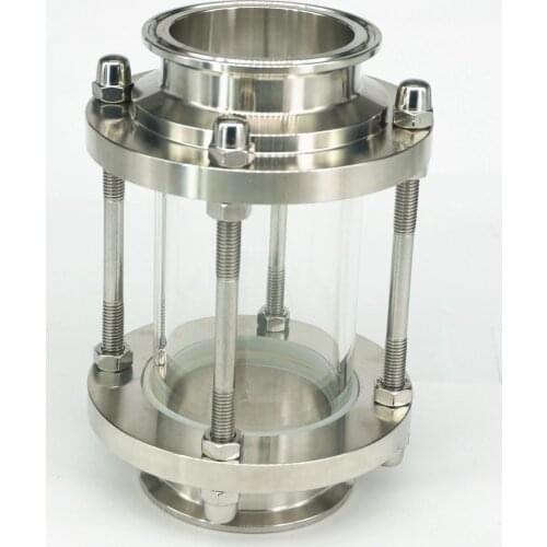 Fit 63mm Pipe OD 2.5" Tri Clamp SS304 Sanitary Flow Sight Glass Dipoter Homebrew
