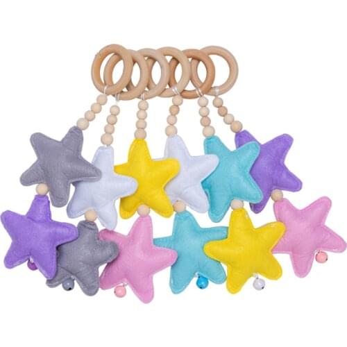 Star Nordic Baby Gym Frame Game Pendants Sensory Nursery Ring-pull Toy Wooden Clothes Rack Kids Room Decoration Gifts