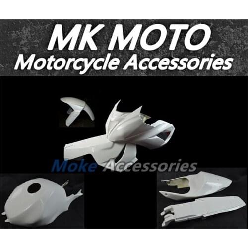Fiberglass Racing Full Fairing Kit For Zx-6r 2013 2014 2015 2016 2017 2018 636 Motorcycles Glossy white Cowlings