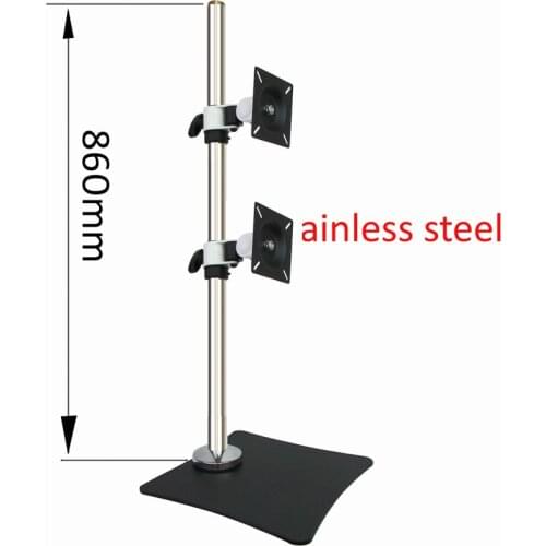 DL-T300-285 pivot rotate Big base steel 10"-27" monitor stand double lcd monitor mount bracket 10kg computer desktop stand
