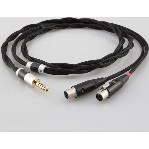 4.4MM Balanced Silver Plated Earphone Headphone Upgrade Cable for Audeze LCD-3 LCD3 LCD-2 LCD2 LCD-4