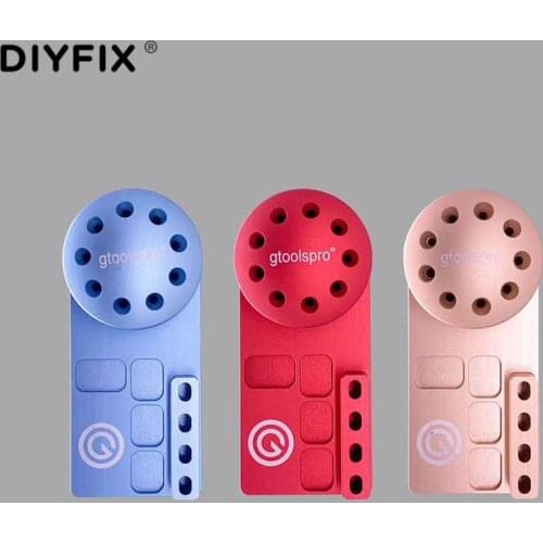 DIYFIX Rotating Magnetic Screwdriver Holder Tweezers Holder 360 Degree Rotating Turntable Strong Magnetic Adsorption Screw Plate