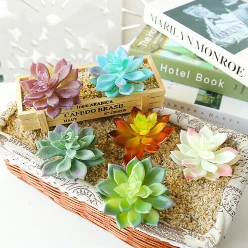 1pc Artificial Succulents Plants Mini Landscape Grass Artificial Plants Fake Flowers DIY Wedding Home Decoration Bonsai plants