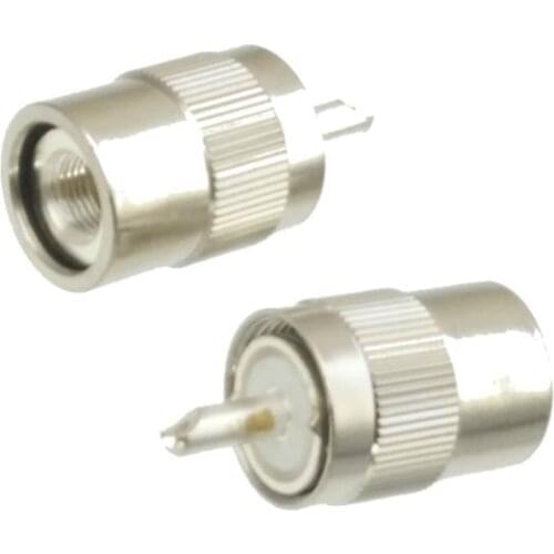 1pcs Connector UHF PL259 Male Plug Solder RG5 RG6 LMR300 RG304 Cable Straight