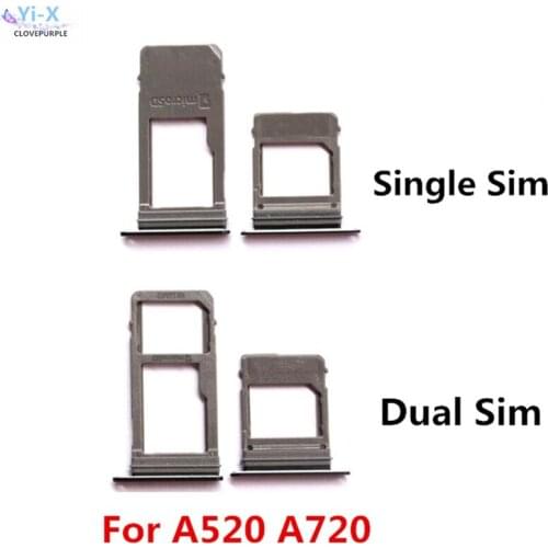 10pcs/lot SIM Card Tray Slot Micro SD Card Tray Holder Adapter for Samsung Galaxy A520 A720 A5 2017 A7 2017