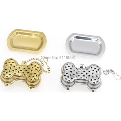 100pcs Creative Stainless Steel Bone Modeling Strainer Flower Tea Herb Filter Kitchen Accessories Tea Tools