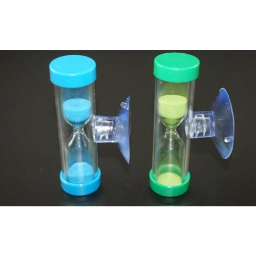 2x Sandglass Hourglass for Tooth Brushing Shower Timer Suction Cup Count Down