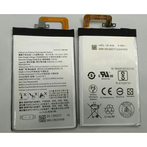 3440mAh TLP034E1 Battery for BlackBerry keyone/alcatel DK70 DTEK70 cellphone Built-in Li-ion bateria Li-Polymer Batterie