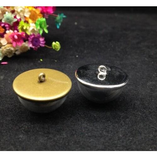 50ets/lot20mm charm half glass globe & bronze/silver plated base glass cover base set , DIY glass bottle vial pendant glass dome