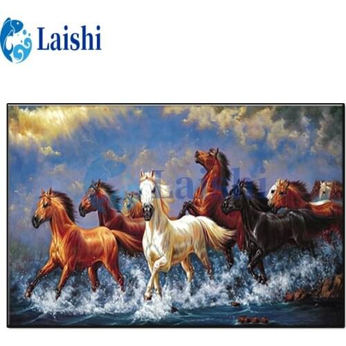 Diy 5d Diamond Painting Sunset, animal art, running horse Cross Stitch Square Round Diamond Embroidery Handwork Rhinestone Art