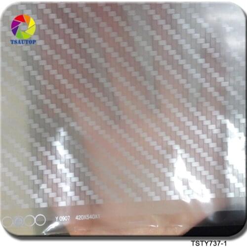 Free shipping TSAUTOP Size 0.5m x 2m/10m transparent carbon fiber hydro printing film for hydrographic transfer WDF737-1