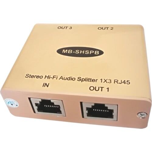 Cat5 Hi-Fi Audio Distributor Analog Audio distributor over Cat5/6 Cable 3 RJ45 Audio splitter