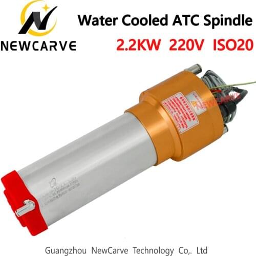 2.2KW Water Cooled ATC Spindle Motor 220V ISO20 Automatic Tool Change Spindle For Mental Cutting GDL80-20-24Z/2.2 NEWCARVE