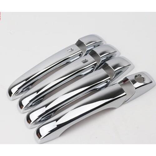 FUNDUOO New Chrome Car Door Handle Cover Trim Sticker With SMART Keyhole For Dodge Caliber 2007 2008 2009 2010 2011 2012