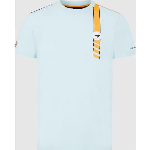McLaren McLaren F1 team Gulf Gulf series, quick dry short sleeve round neck t-shirt blue, white