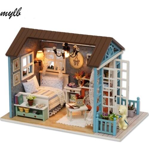 Mylb Doll House Furniture Miniatura Diy Doll Houses Miniature Dollhouse Wooden Toys For Children Grownups Birthday Gift