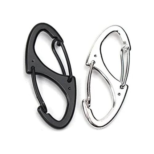 2/5pcs 8 Shape Carabiner Mini EDC Mini Spring Hanging Alloy Keychain Portable Outdoor Camping Hook Hang Buckle Clasp Hiking tool