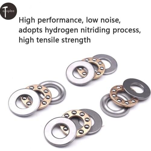 4 Sets Miniature Thrust Ball Bearings F8/F9/F10 Bearing Steel Plane Metal Axial Ball Bearing Thrust Bearings 8mm/9mm/10mm