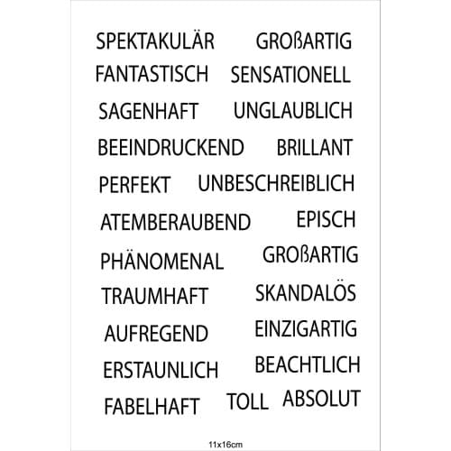 German words Transparent Clear Silicone Stamp/Seal for DIY scrapbooking/photo album Decorative clear stamp sheets A1072