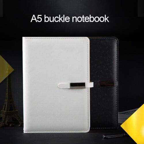 Buckle A5 Notebook Spiral Binder PU Leather Business Notepad Office Daily Work Notebook Gift Stationery Custom Logo MOQ>100pcs
