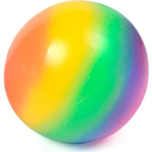 Colorful Rainbow Stress Balls Soft Foam TPR Squeeze Squishy Stress Relief Balls